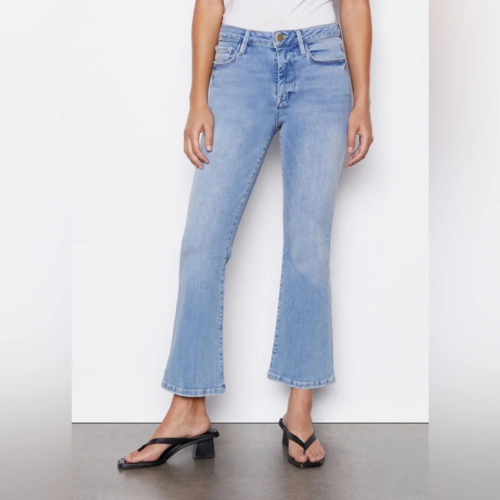 Frame Denim Le One Crop Mini Boot in Caspio Wash, size 1 (25-29) - Picture 2 of 12